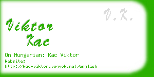 viktor kac business card